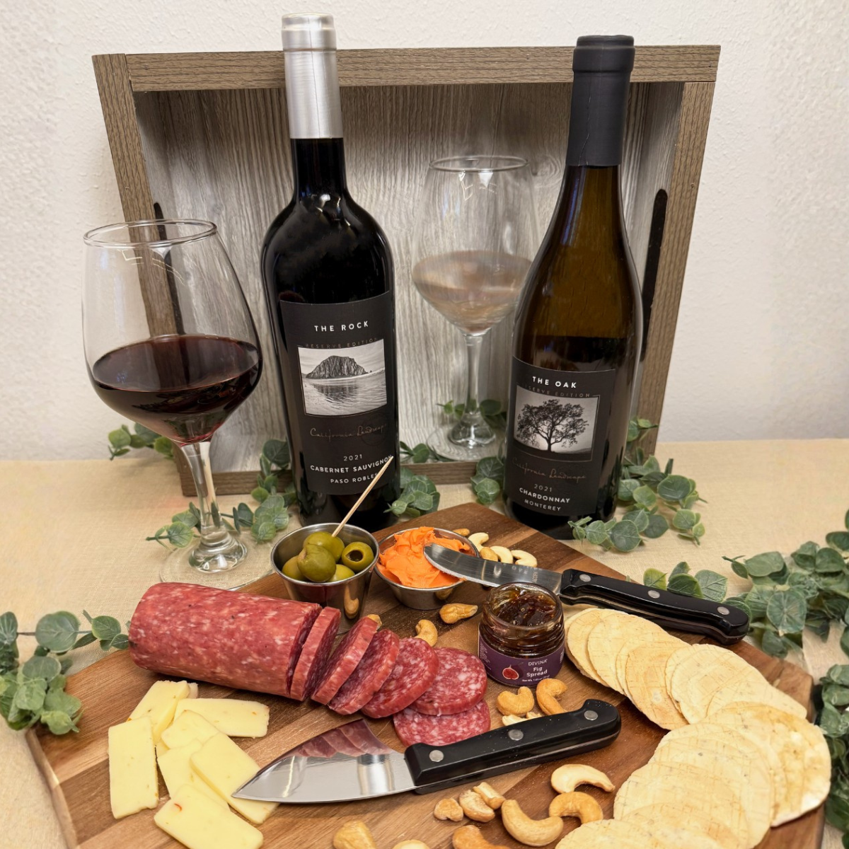 Wine and Charcuterie Serving Rack Set