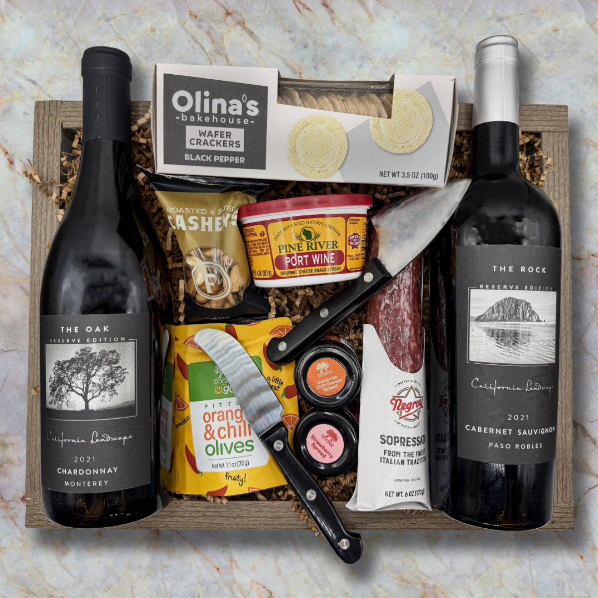 Wine and Charcuterie Serving Rack Set
