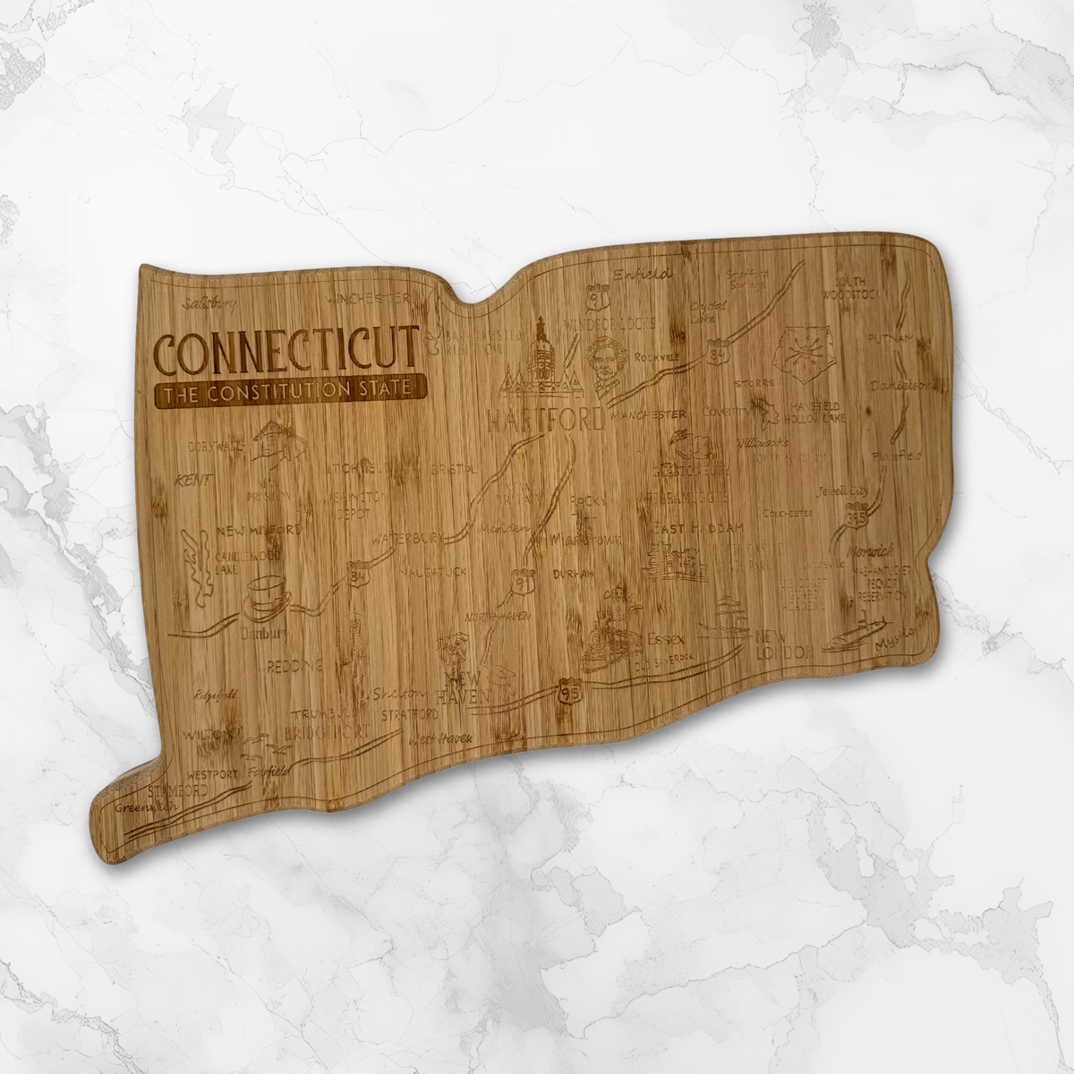 State Cutting Board, Wine, and Charcuterie Set (Central Coast)