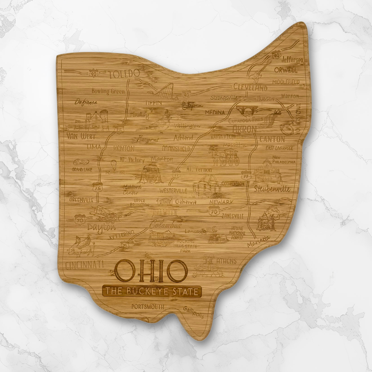 State Cutting Board, Wine, and Charcuterie Set (Central Coast)