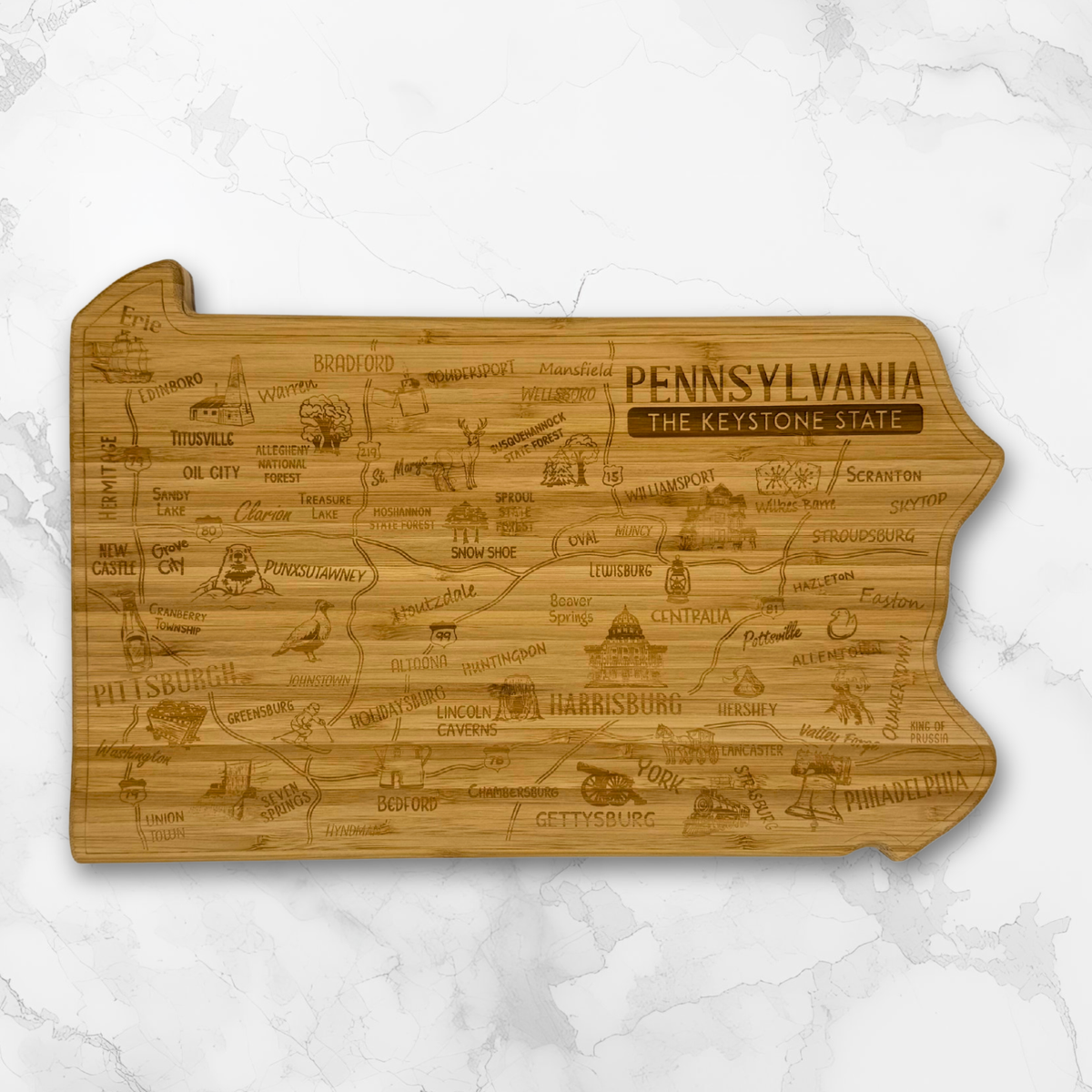 State Cutting Board, Wine, and Charcuterie Set (Central Coast)