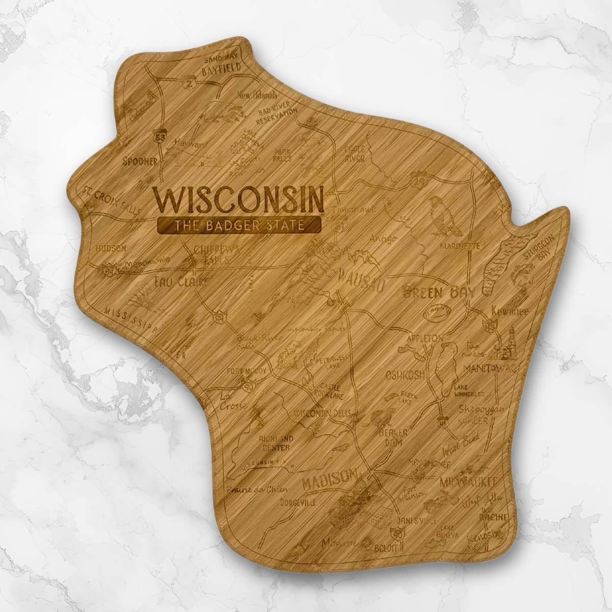 State Cutting Board, Wine, and Charcuterie Set (Central Coast)