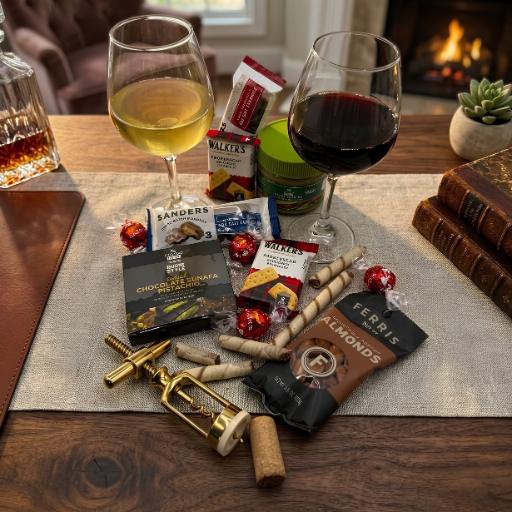 Dual Wine & Sweets Serving Rack Tray